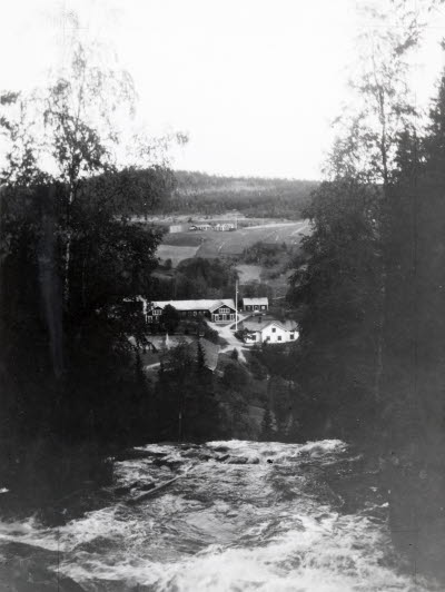 Västanåfallet 1926. Västanå bruk och såg.