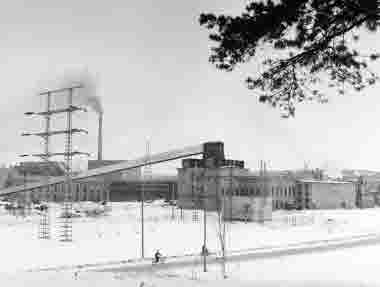 Boardfabriken, exteriör 1959. Kramfors boardfabrik 1944-1967