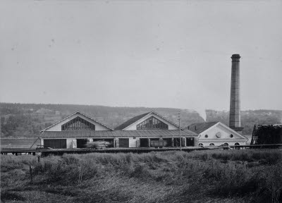 Johannedals sågverk 1900. Sågverket var i drift1884-1955