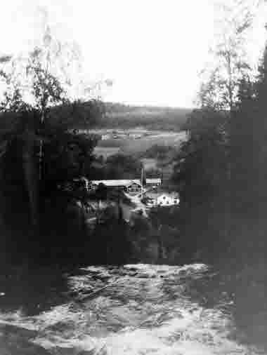 Västanåfallet 1926. Västanå bruk och såg.