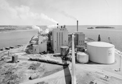 Fabriken, exteriör 1960. Wifstavarfs pappersbruk
