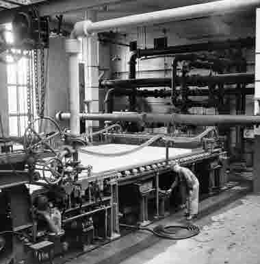 Massasalen, interiör 5 juni 1950. Östrands sulfatfabrik 1931-